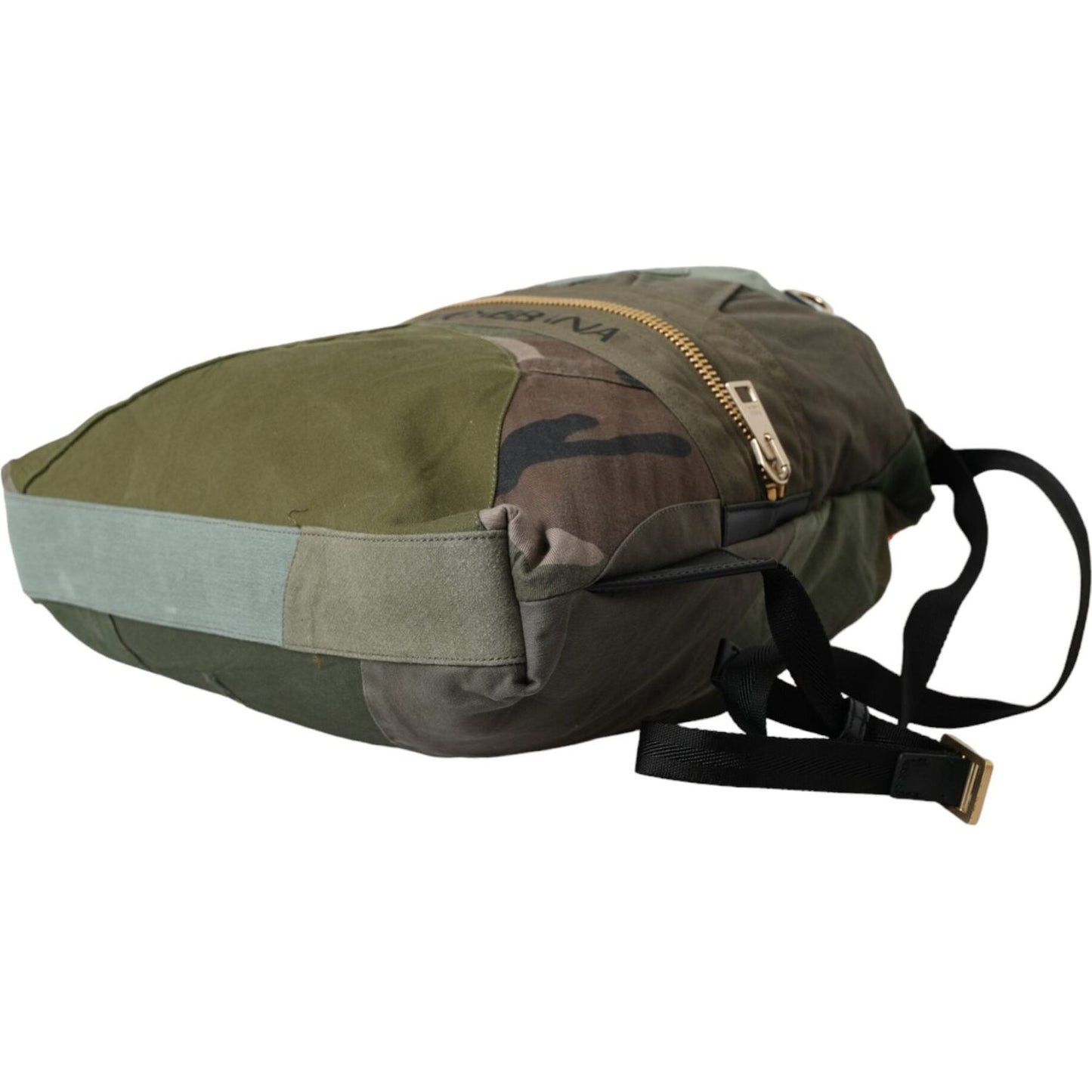 Dolce & Gabbana Military Green Patchwork Rucksack Backpack Bag Dolce & Gabbana Dark Slate Gray