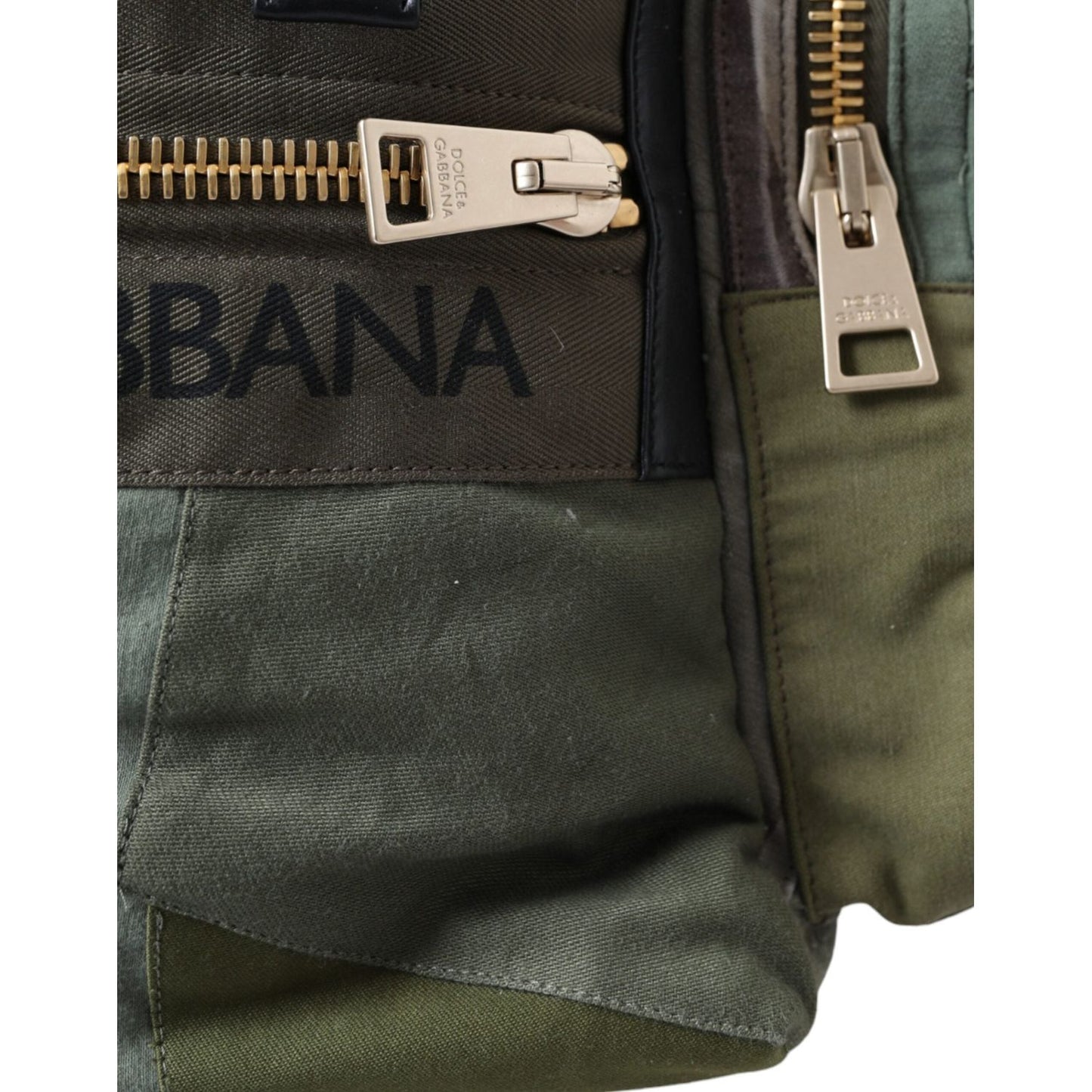 Dolce & Gabbana Military Green Patchwork Rucksack Backpack Bag Dolce & Gabbana Dark Slate Gray