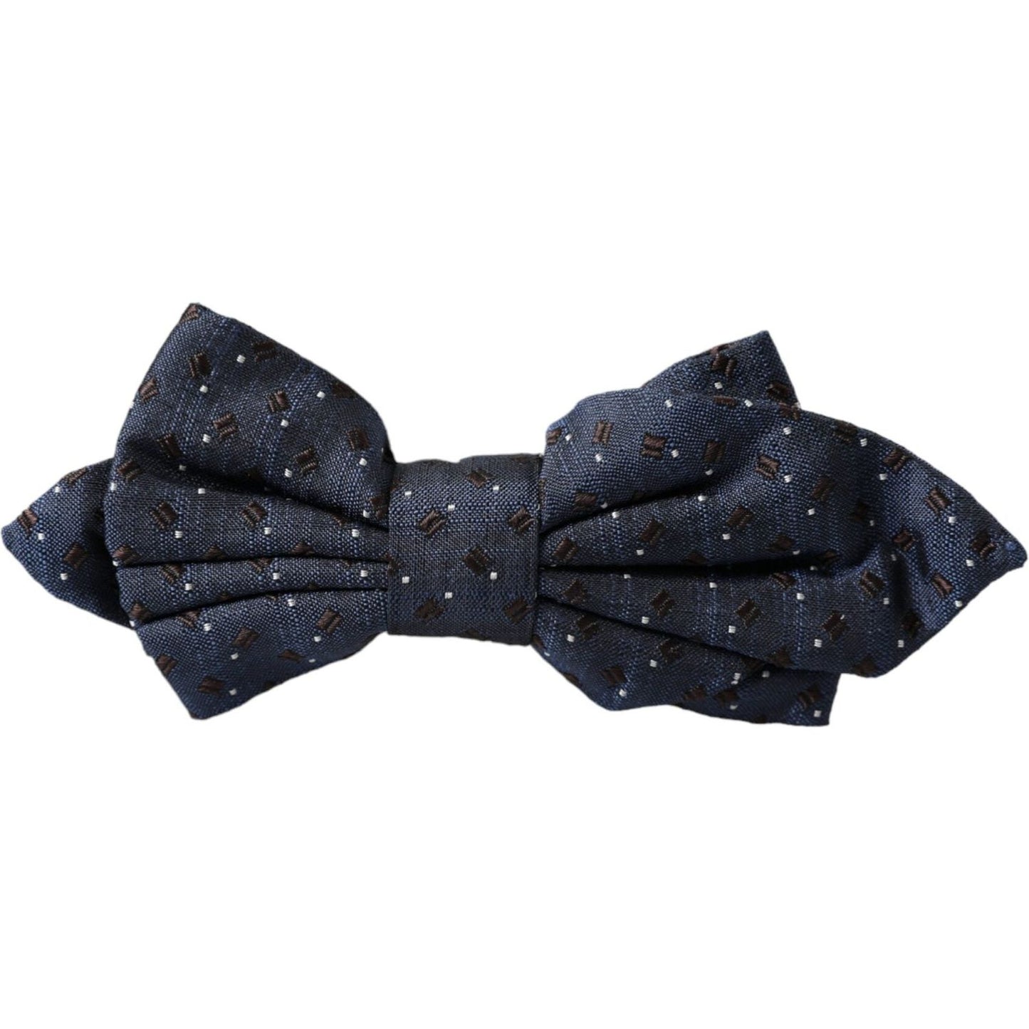Dolce & Gabbana Navy Blue Silk Patterned Adjustable Men Papillon Bow Tie Dolce & Gabbana Dark Slate Gray