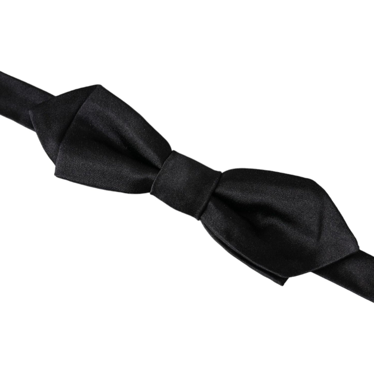 Dolce & Gabbana Black Silk Adjustable Neck Men Bow Tie Dolce & Gabbana Black
