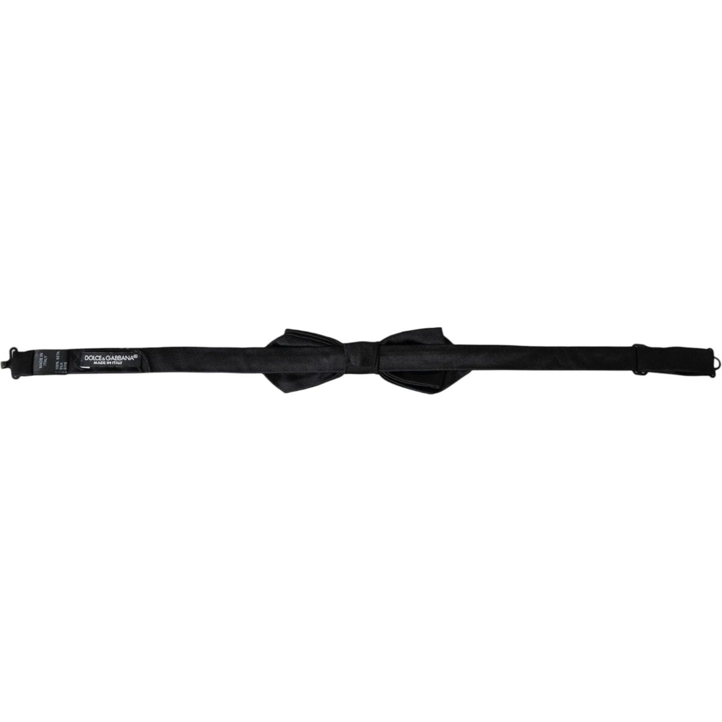 Dolce & Gabbana Black Silk Adjustable Neck Men Bow Tie Dolce & Gabbana Black