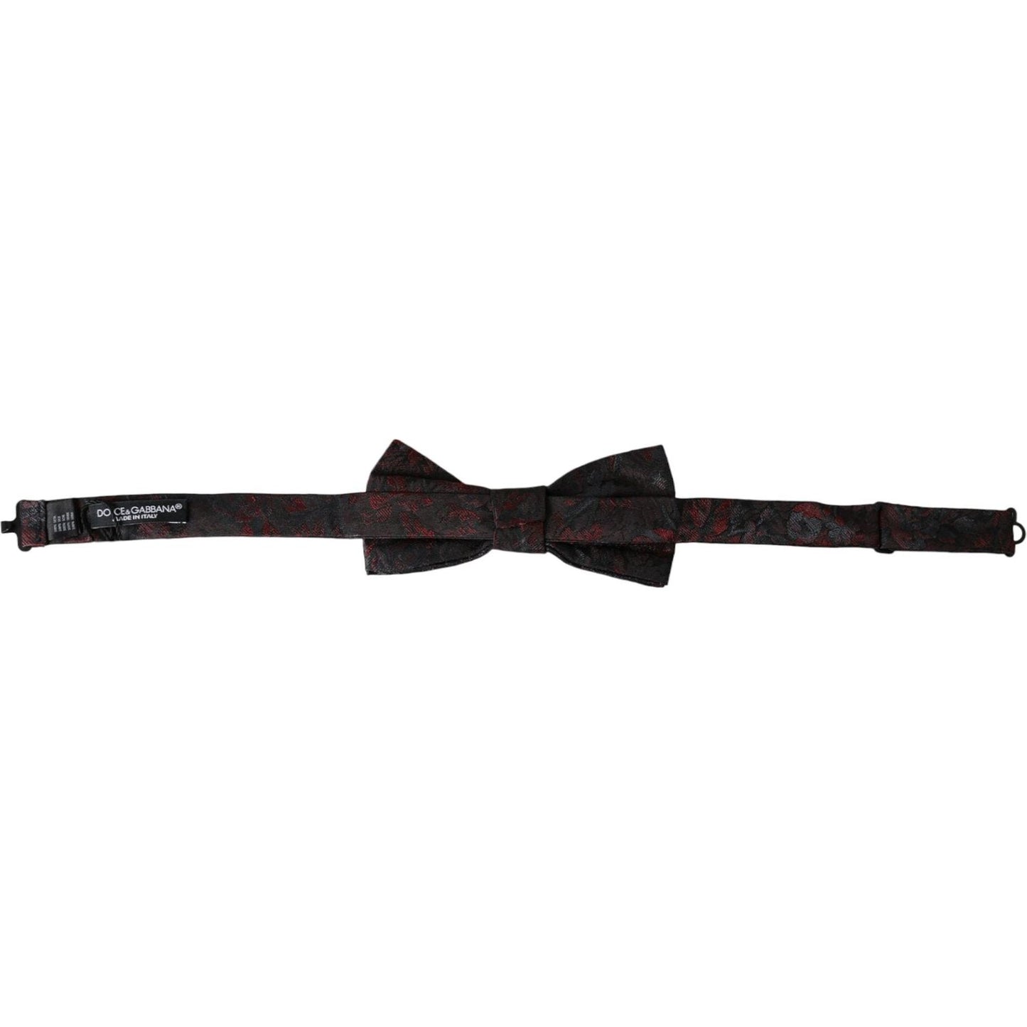 Dolce & Gabbana Red Black Floral Adjustable Neck Men Bow Tie Dolce & Gabbana Black