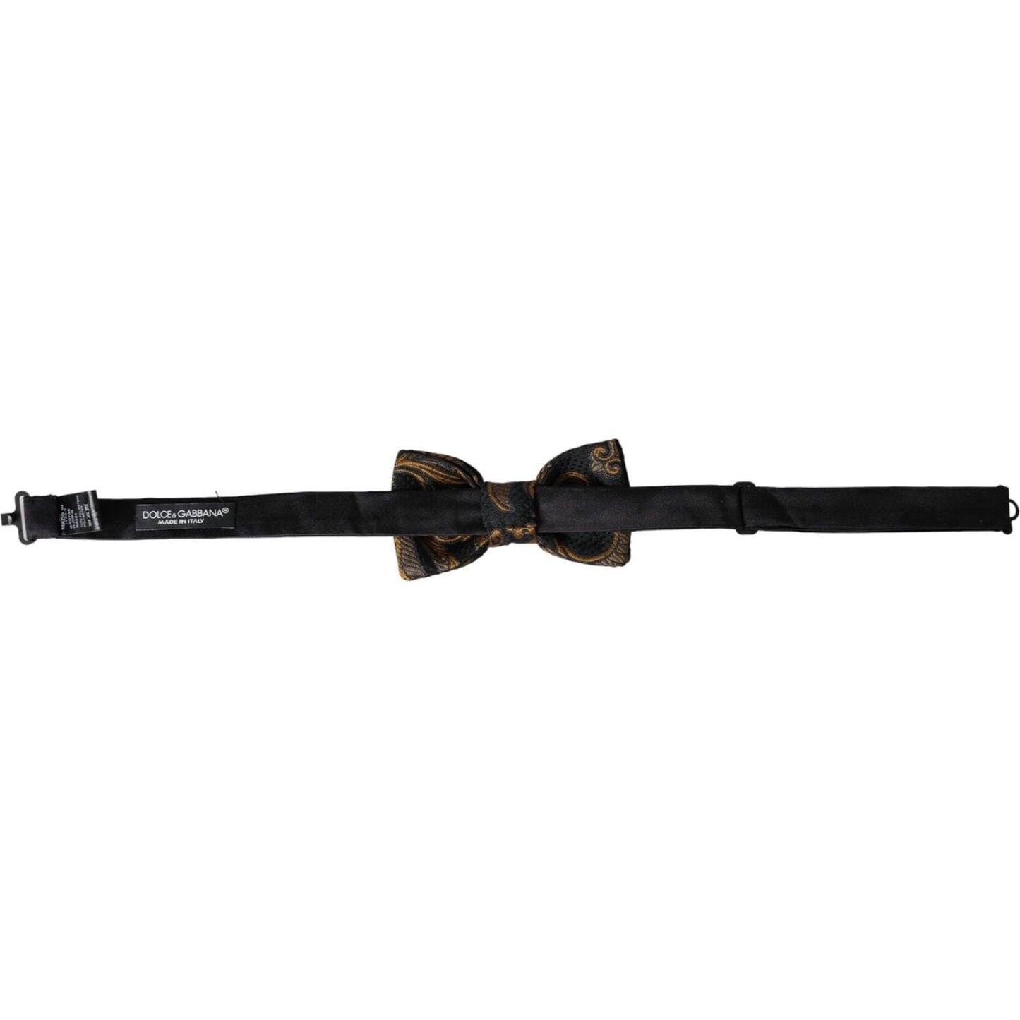 Dolce & Gabbana Multicolor Jacquard Adjustable Neck Men Bow Tie Dolce & Gabbana Black