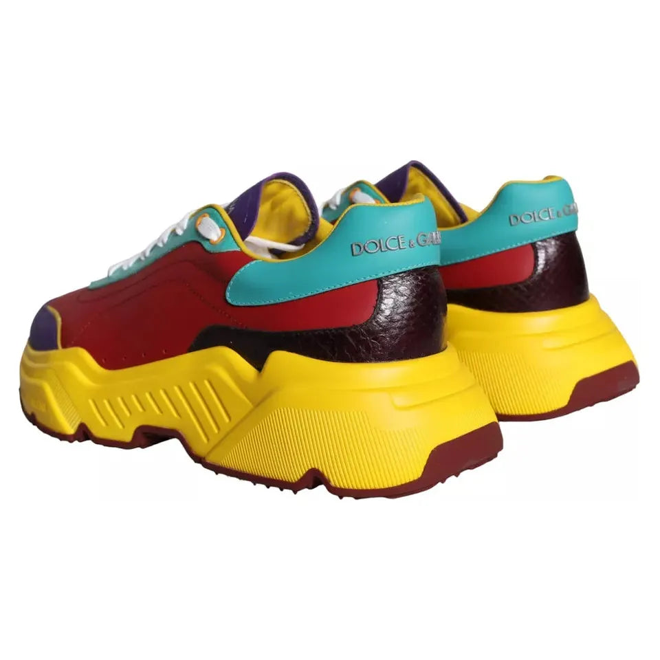 Dolce & Gabbana Multicolor Daymaster Low Top Sneakers Shoes Dolce & Gabbana Goldenrod