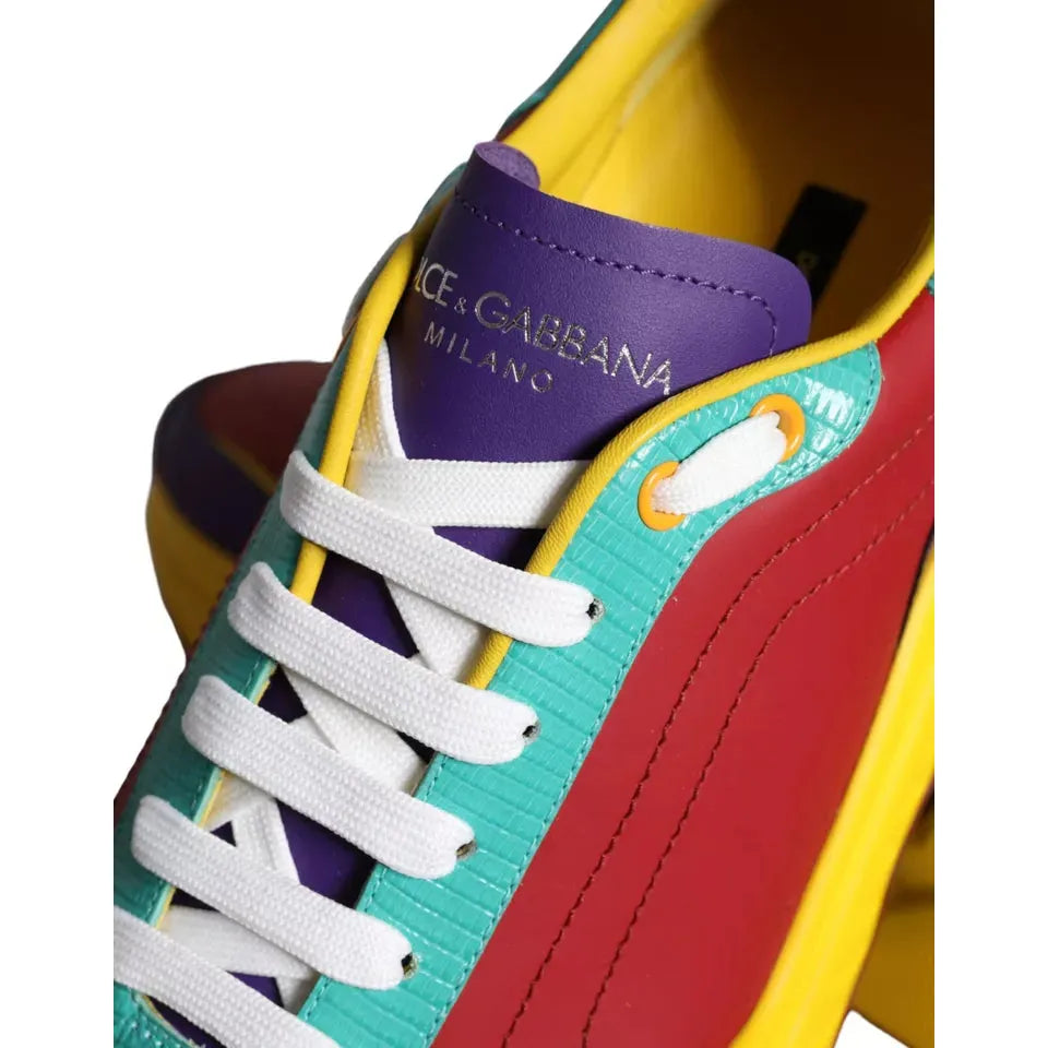 Dolce & Gabbana Multicolor Daymaster Low Top Sneakers Shoes Dolce & Gabbana Gray