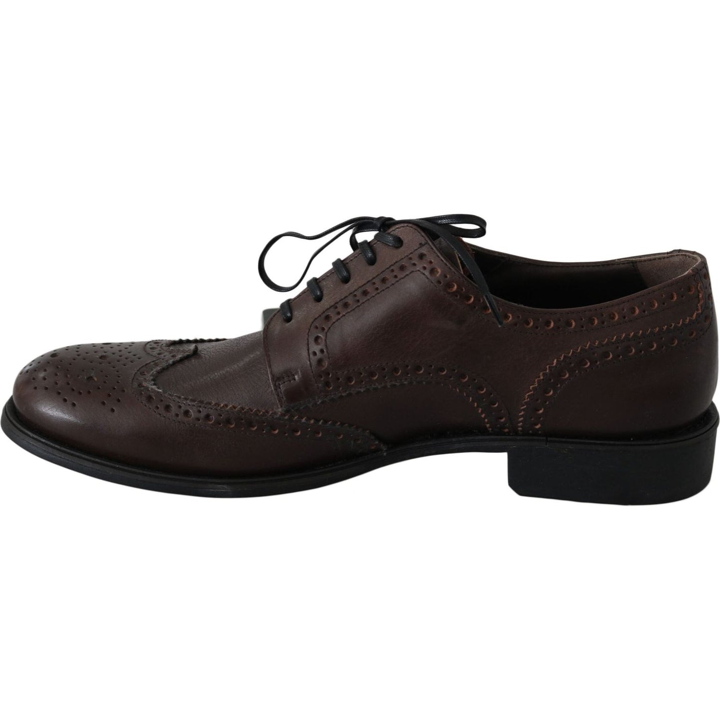 Dolce & Gabbana Elegant Brown Leather Derby Brogues