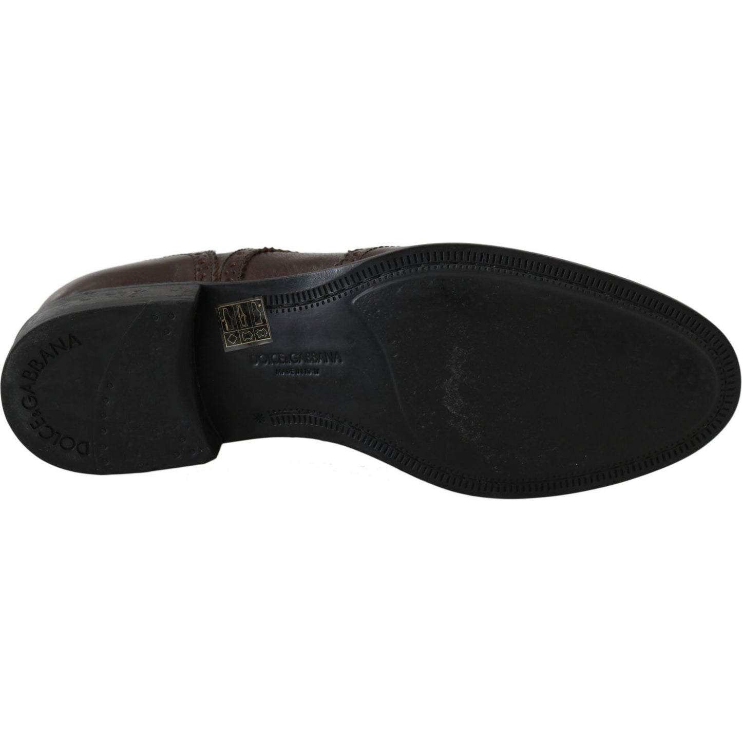 Dolce & Gabbana Elegant Brown Leather Derby Brogues