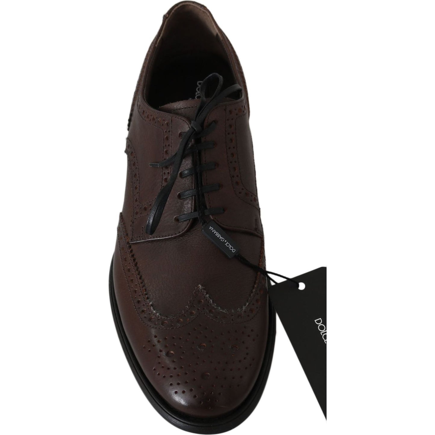 Dolce & Gabbana Elegant Brown Leather Derby Brogues