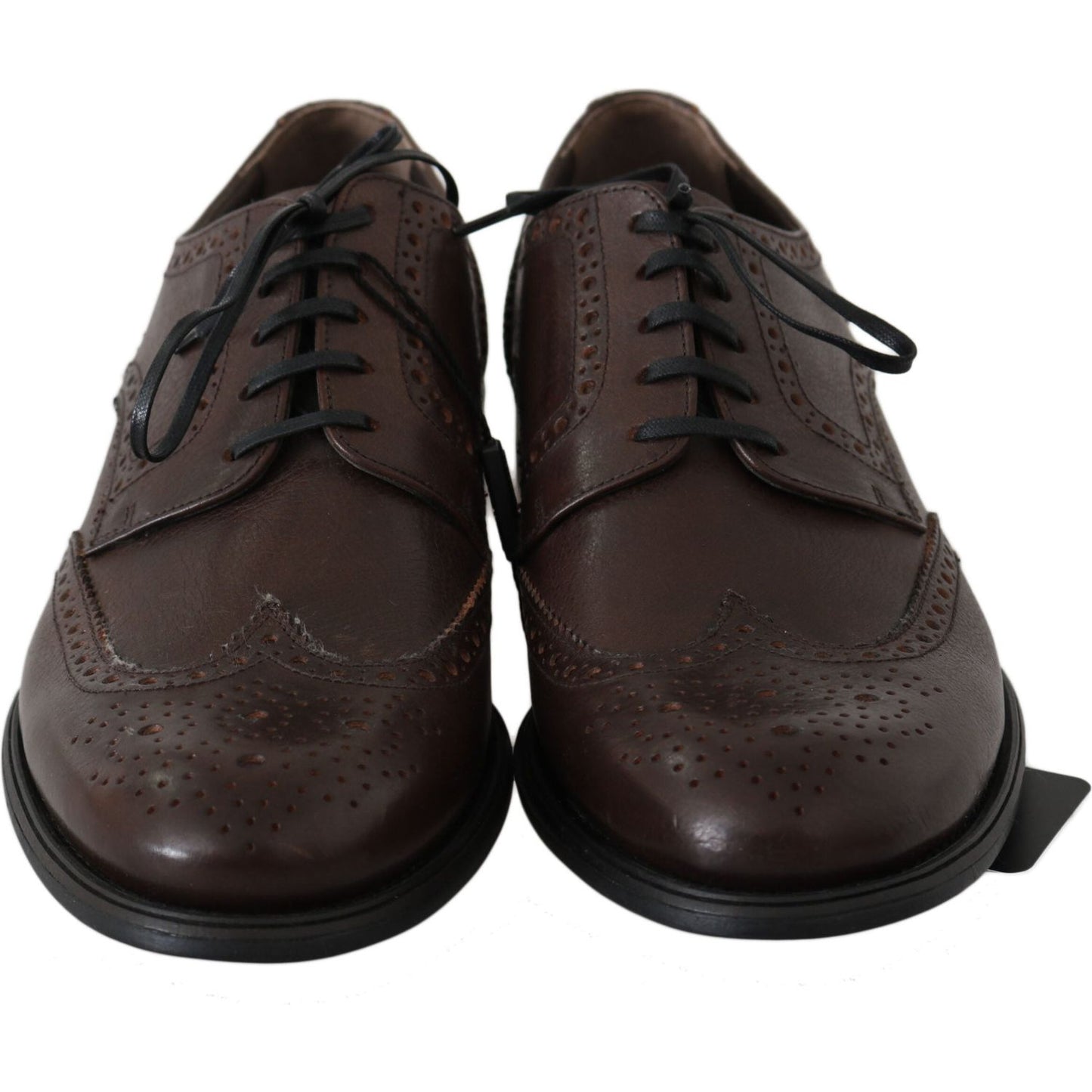 Dolce & Gabbana Elegant Brown Leather Derby Brogues