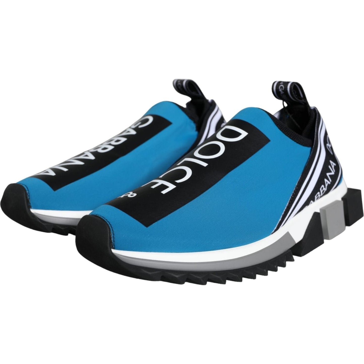 Dolce & Gabbana Blue Logo Low Top Sorrento Men Sneakers Shoes Dolce & Gabbana Steel Blue