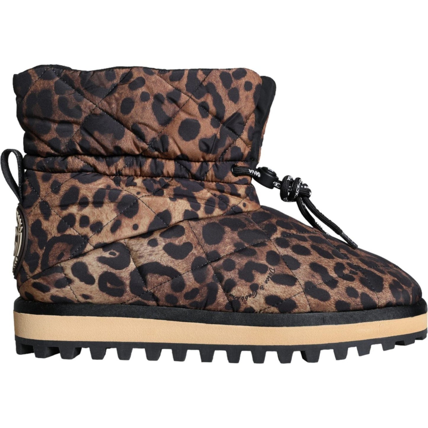 Dolce & Gabbana Brown Leopard Ankle Boots Padded Shoes Dolce & Gabbana Dark Slate Gray