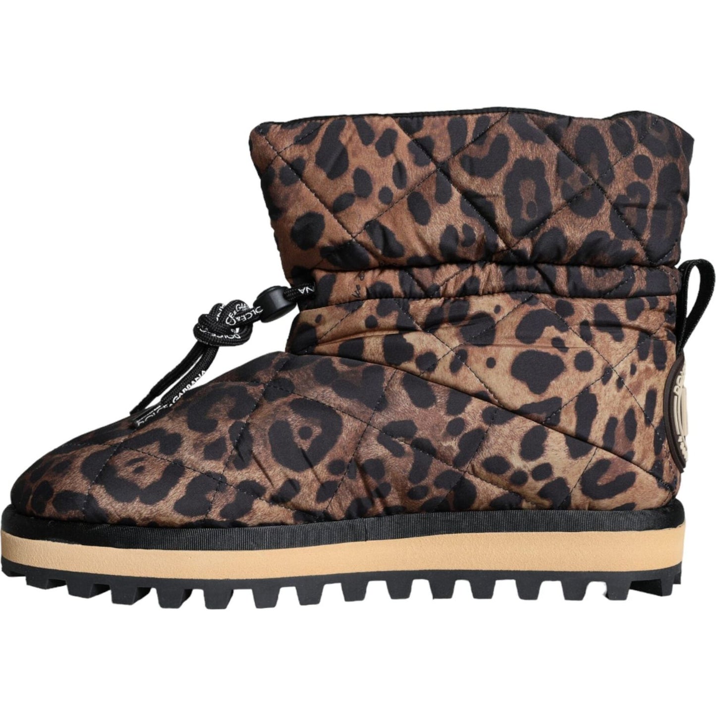 Dolce & Gabbana Brown Leopard Ankle Boots Padded Shoes Dolce & Gabbana Dark Slate Gray
