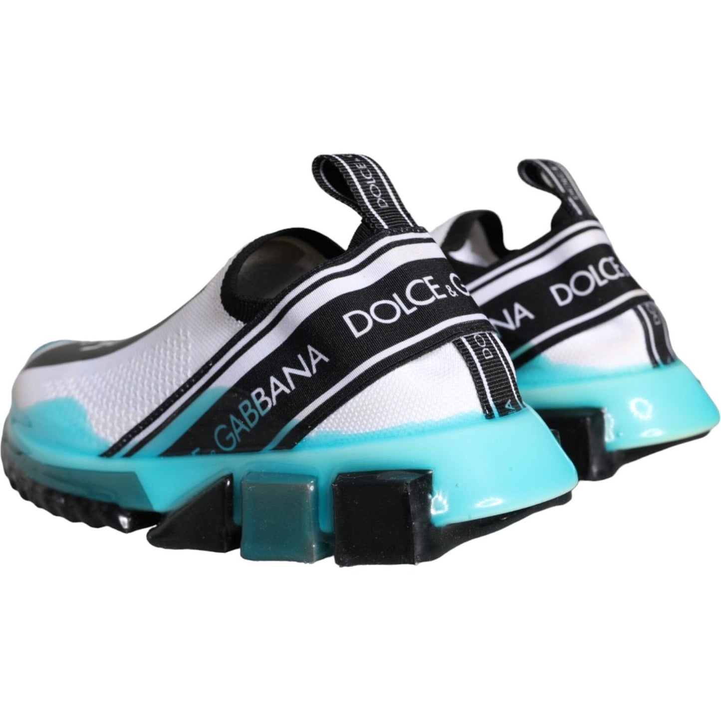 Dolce & Gabbana White Blue Slip On Sorrento Sneakers Shoes Dolce & Gabbana Light Gray