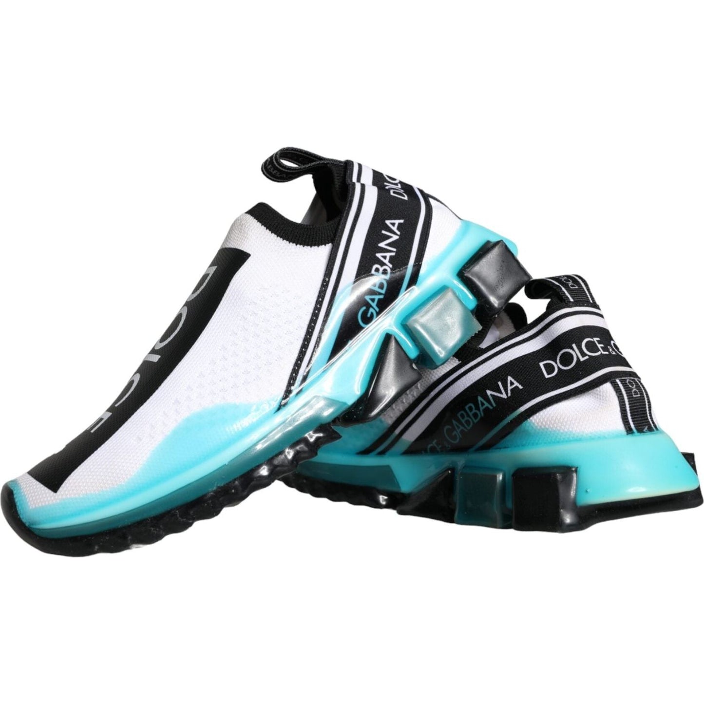 Dolce & Gabbana White Blue Slip On Sorrento Sneakers Shoes Dolce & Gabbana Lavender