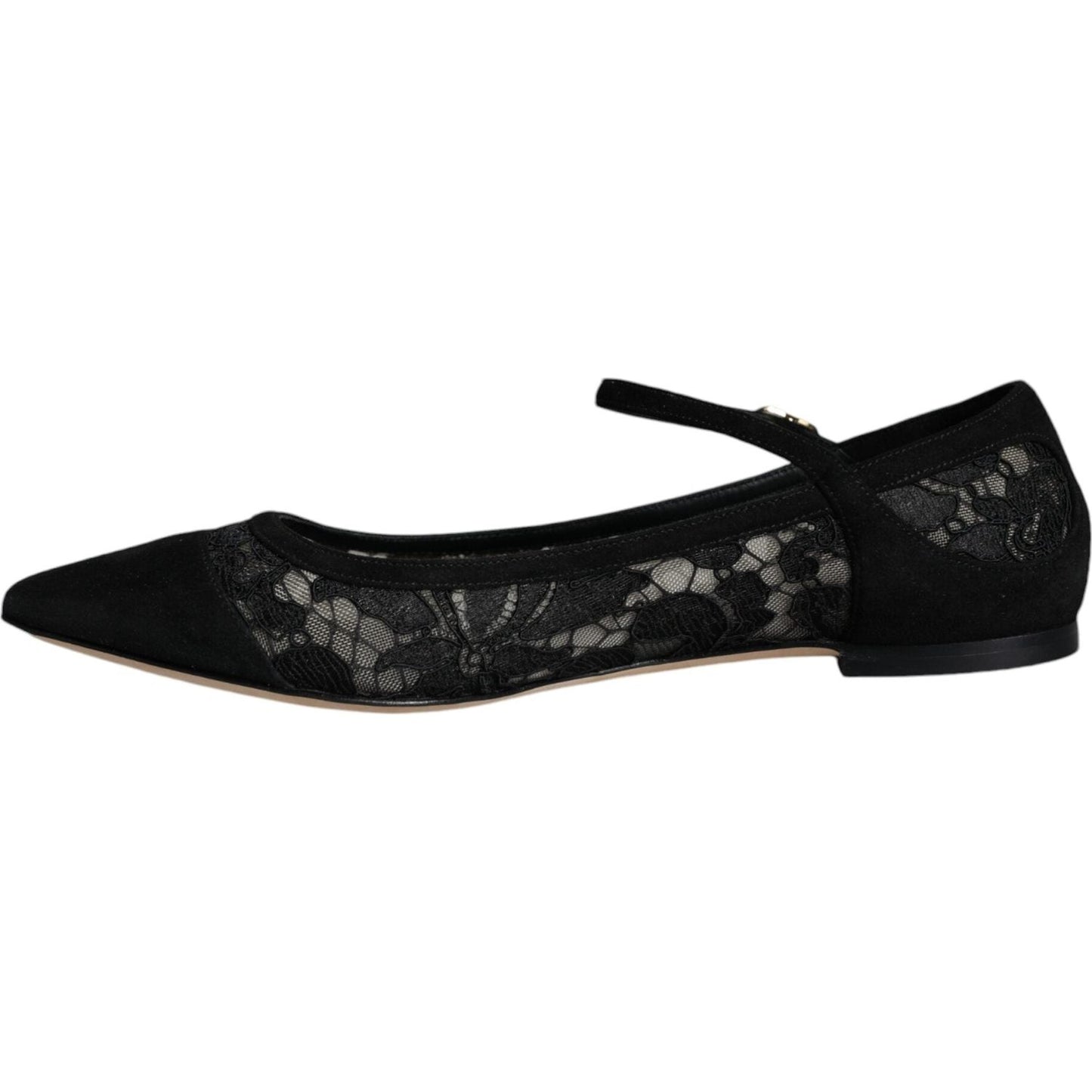 Dolce & Gabbana Black Taormina Lace Bellucci Flats Shoes Dolce & Gabbana Black