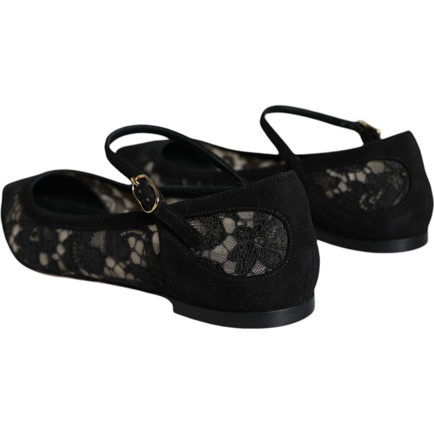 Dolce & Gabbana Black Taormina Lace Bellucci Flats Shoes Dolce & Gabbana Black
