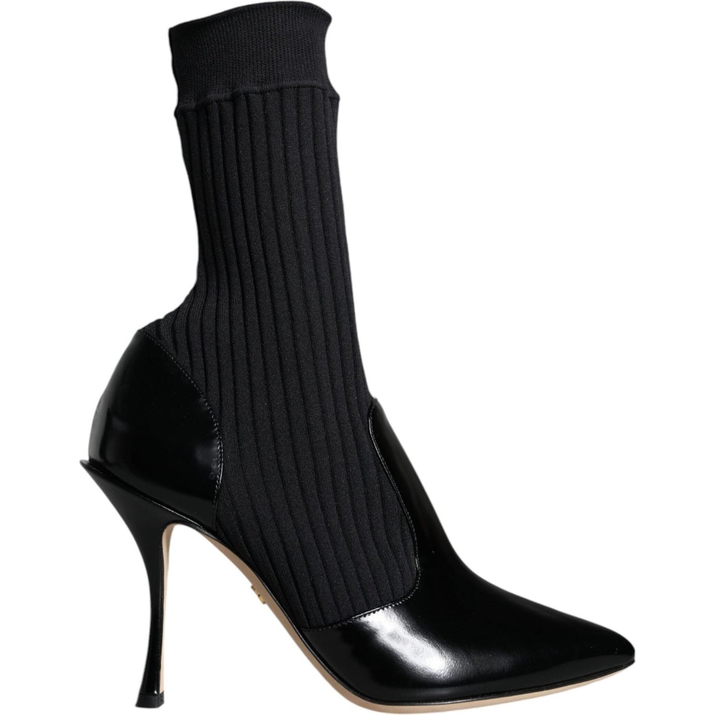 Dolce & Gabbana Black Stretch Stilettos Booties Socks Shoes Dolce & Gabbana Black