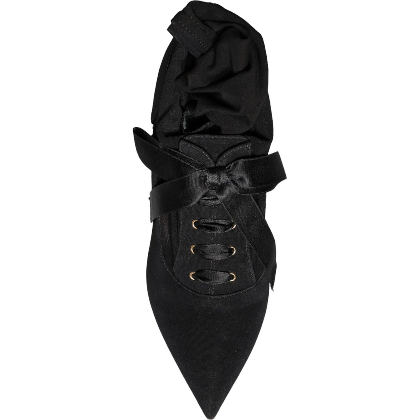 Dolce & Gabbana Black Stiletto Heels Mid Calf Boots Shoes Dolce & Gabbana Black