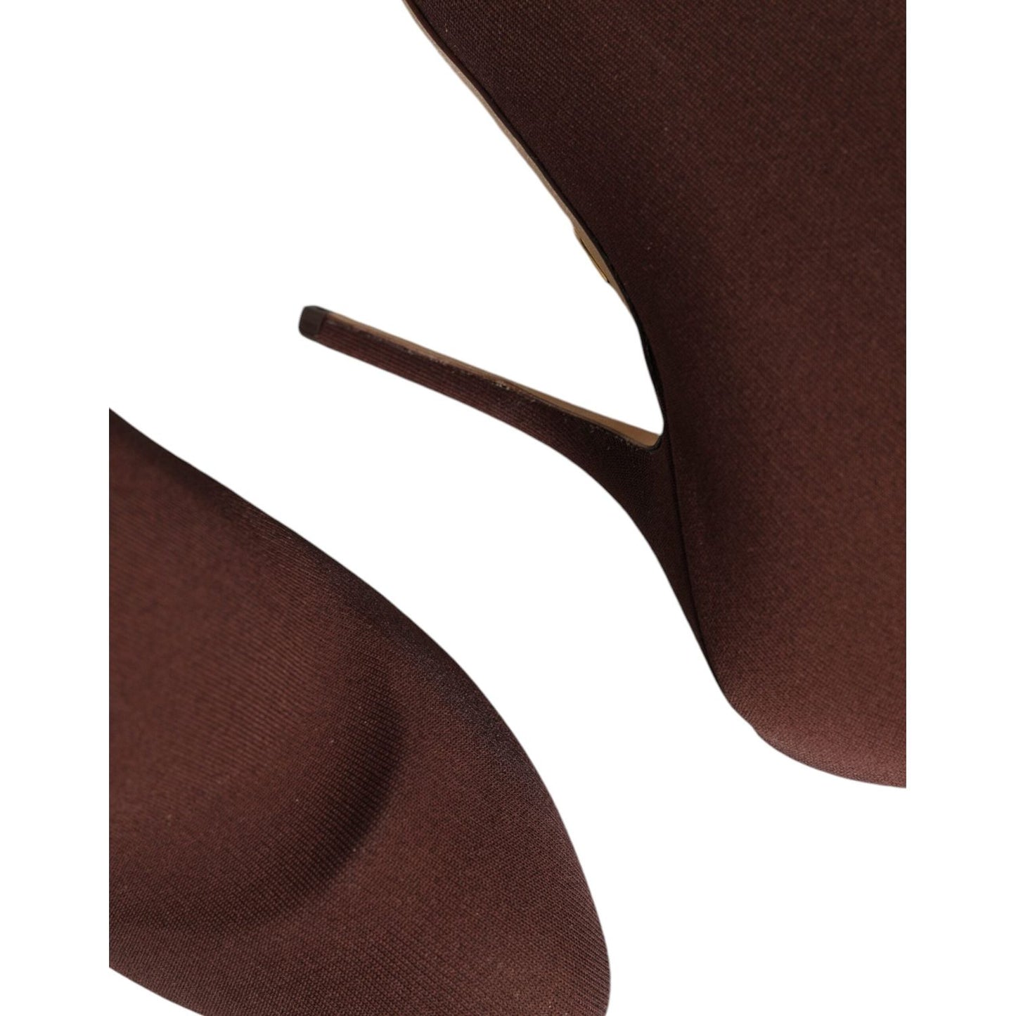 Dolce & Gabbana Brown Stiletto Heels Socks Ankle Boots Shoes Dolce & Gabbana Dark Slate Gray