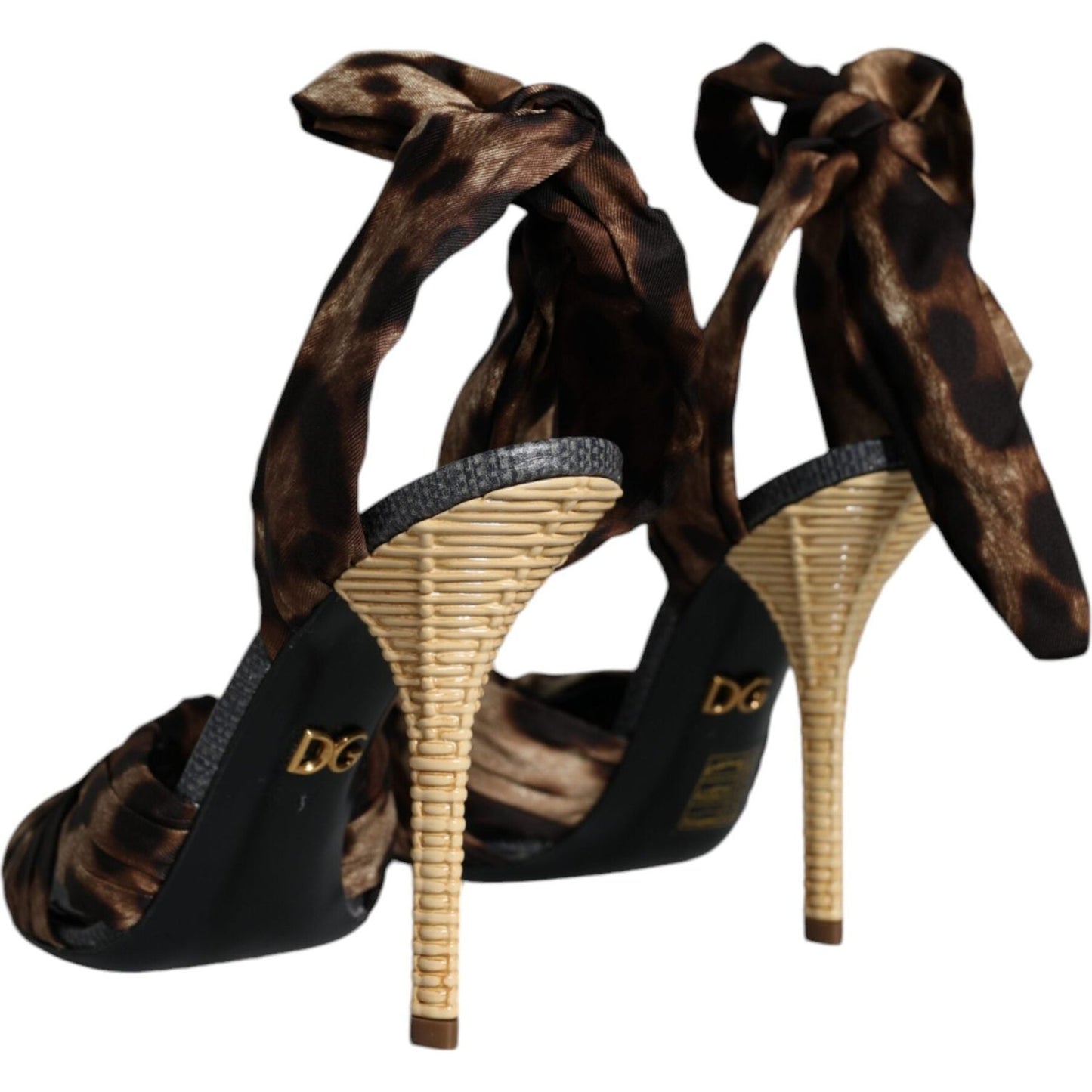 Dolce & Gabbana Brown Leopard Keira Heels Sandals Shoes Dolce & Gabbana Tan
