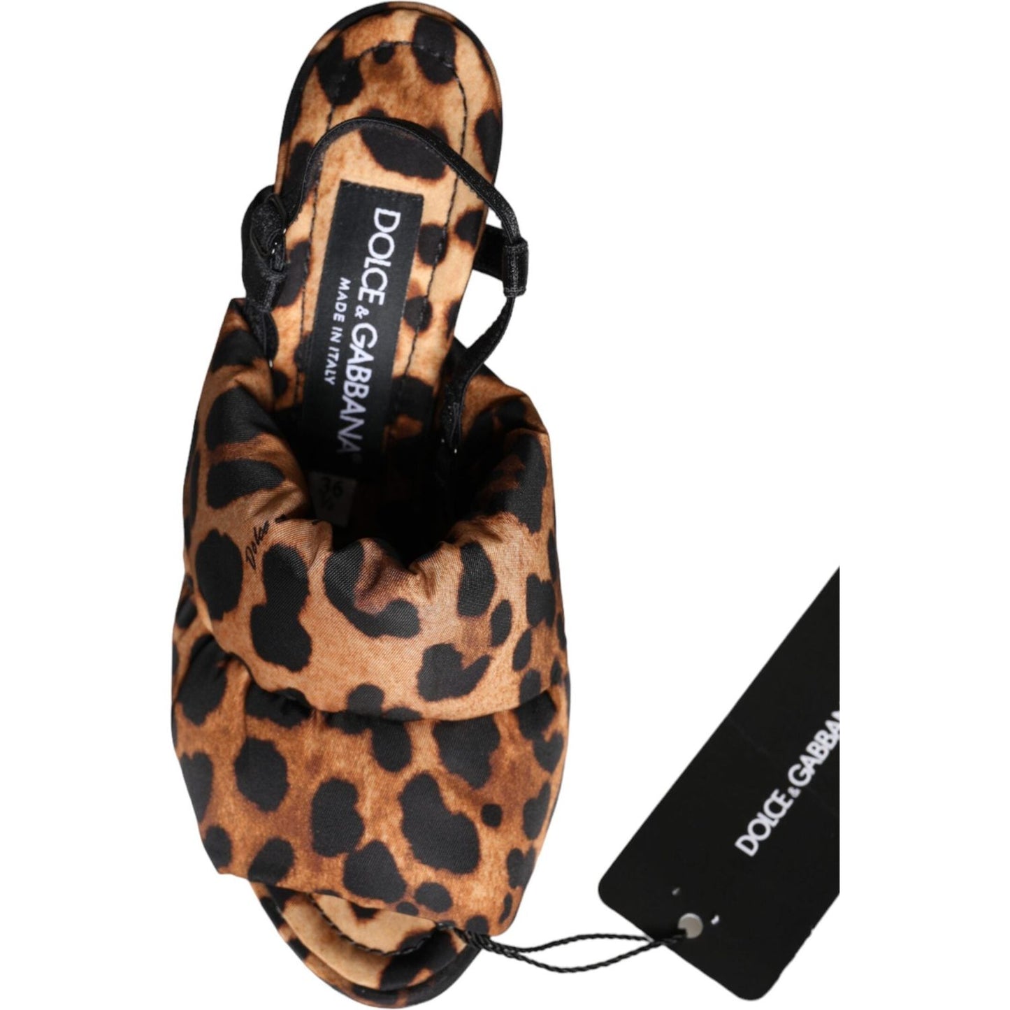 Dolce & Gabbana Brown Leopard Keira Slingback Sandals Shoes Dolce & Gabbana Rosy Brown