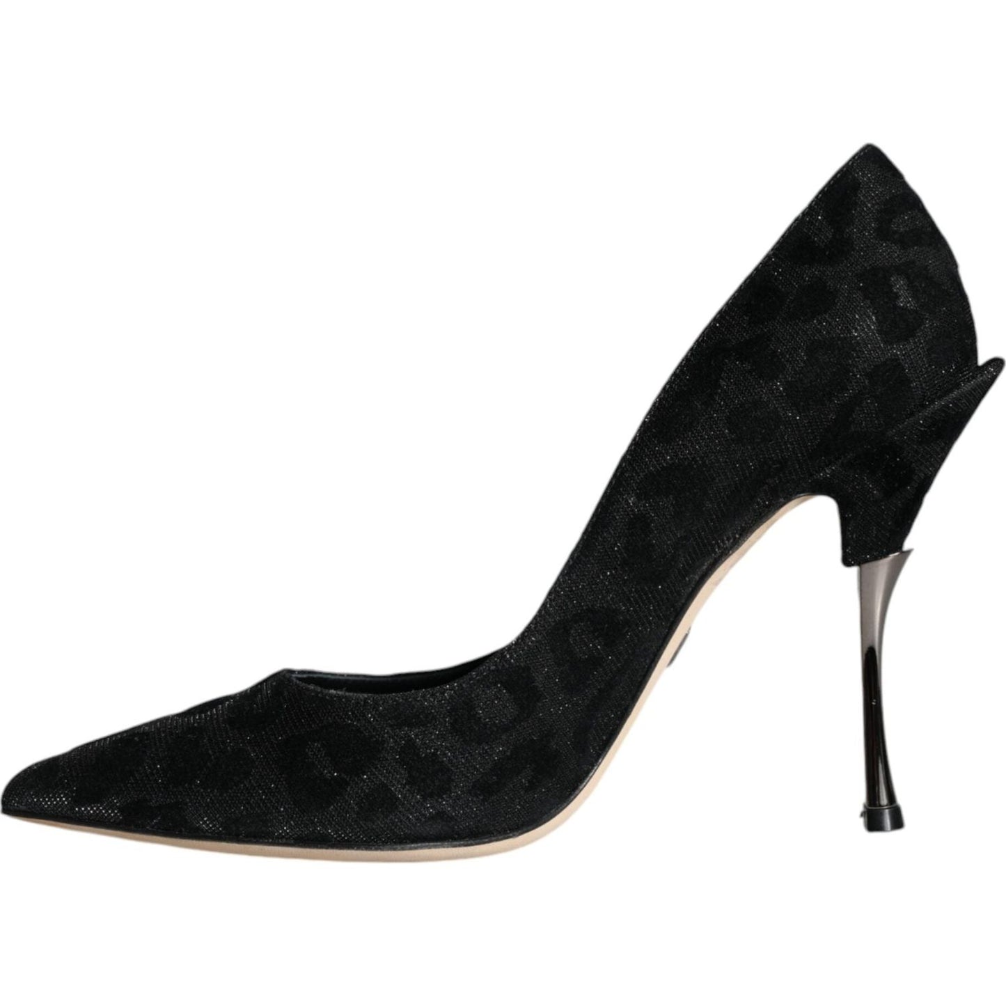Dolce & Gabbana Black Leopard Lurex High Heels Pumps Shoes Dolce & Gabbana Black