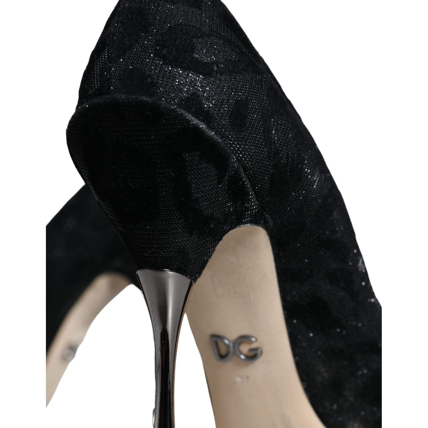 Dolce & Gabbana Black Leopard Lurex High Heels Pumps Shoes Dolce & Gabbana Rosy Brown