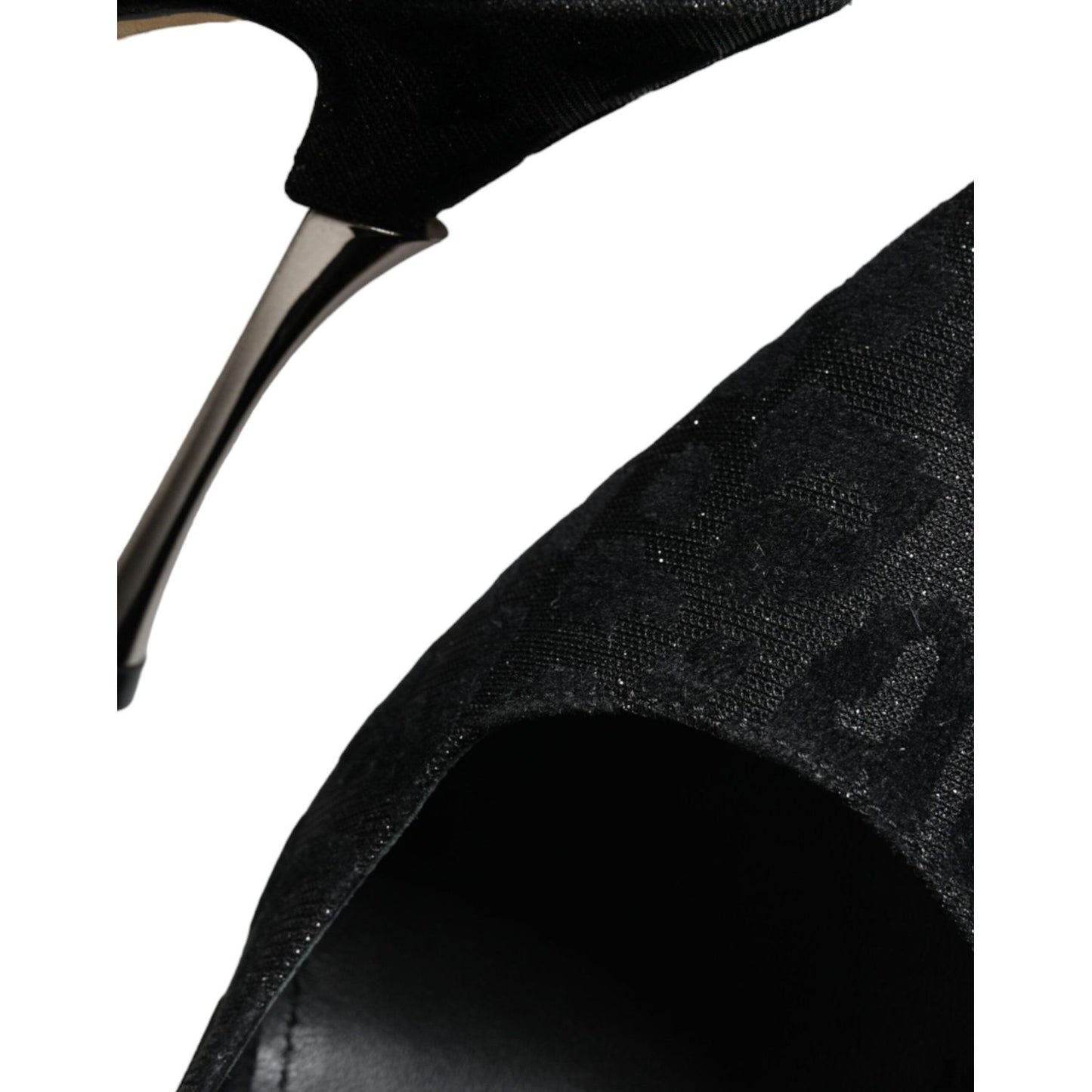 Dolce & Gabbana Black Leopard Lurex High Heels Pumps Shoes Dolce & Gabbana Black