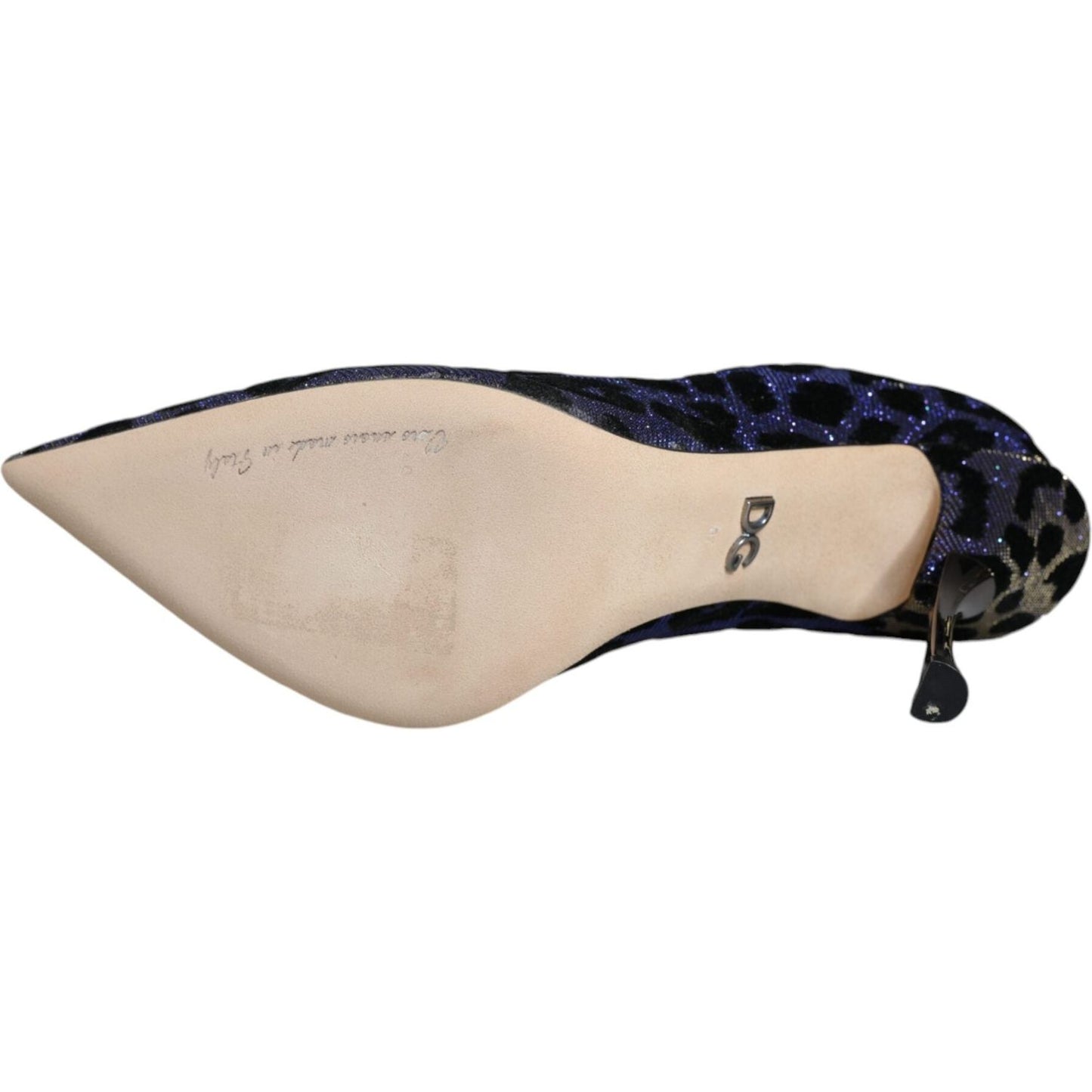 Dolce & Gabbana Violet Leopard Lurex High Heels Pumps Shoes Dolce & Gabbana Gray