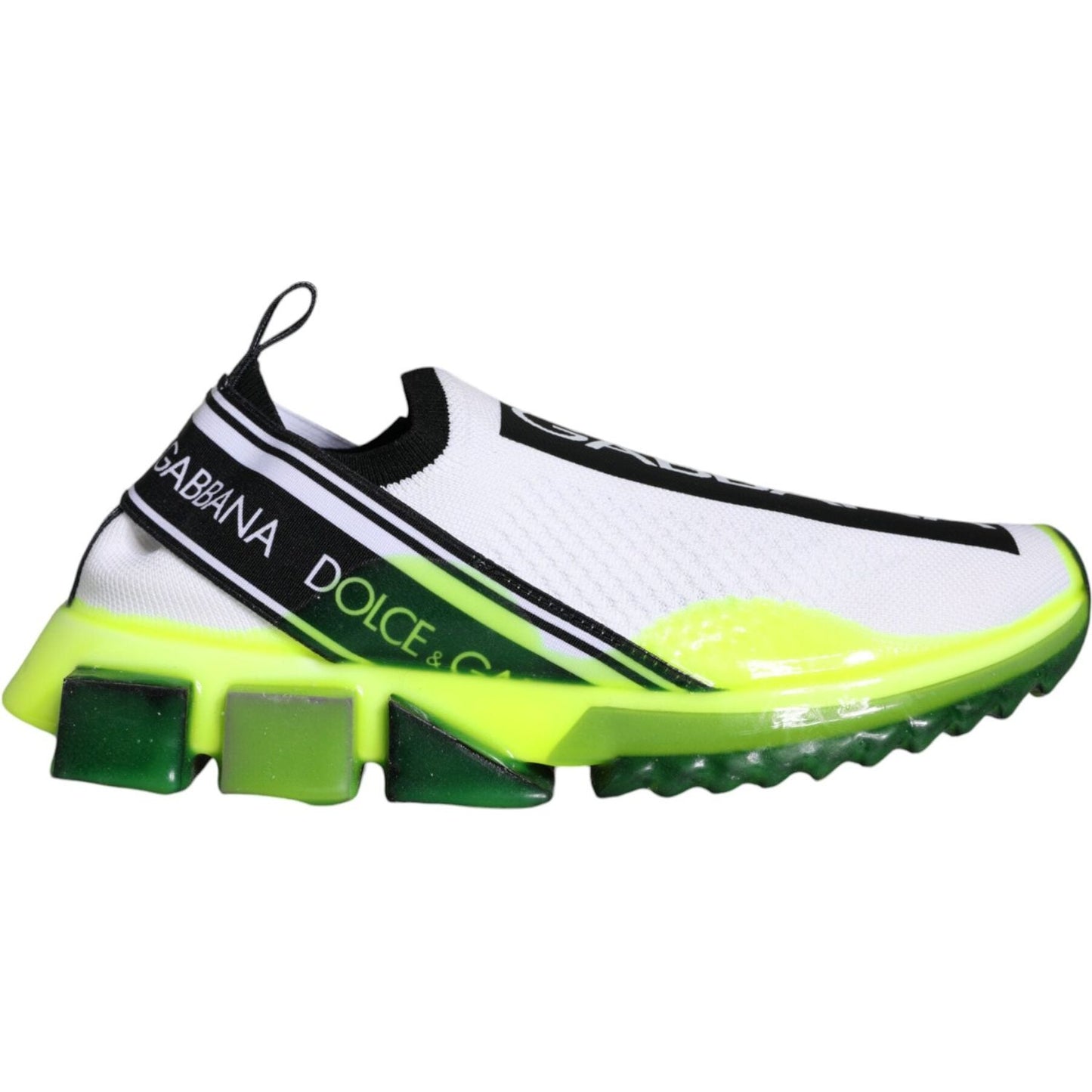 Dolce & Gabbana White Yellow Slip On Sorrento Sneakers Shoes Dolce & Gabbana Dark Slate Gray