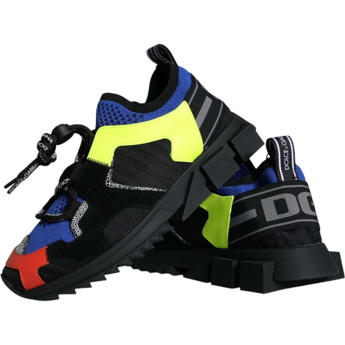 Dolce & Gabbana Multicolor Mesh Sorrento Trekking Sneakers Shoes Dolce & Gabbana Black