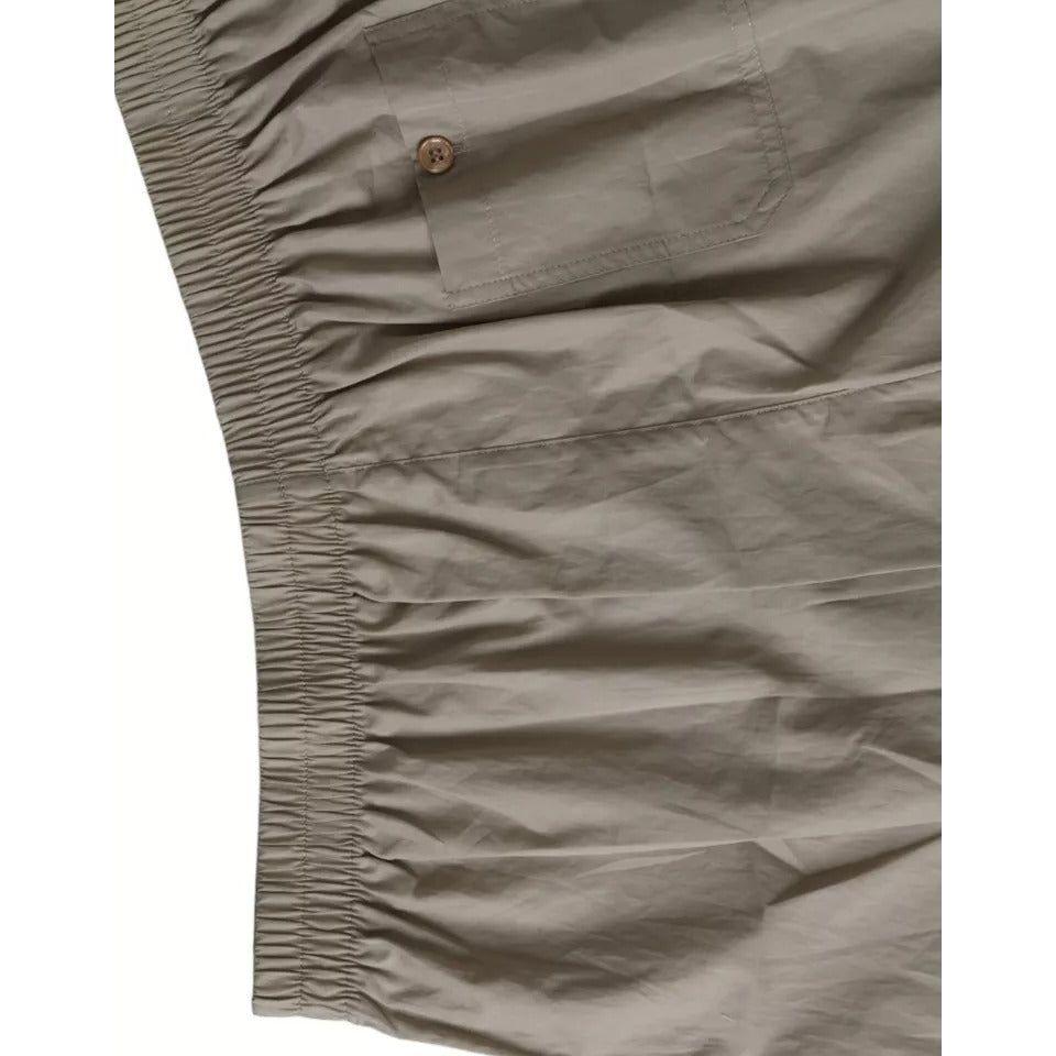 Dolce & Gabbana Brown Cotton Regular Boxer Shorts Underwear Dolce & Gabbana Dim Gray