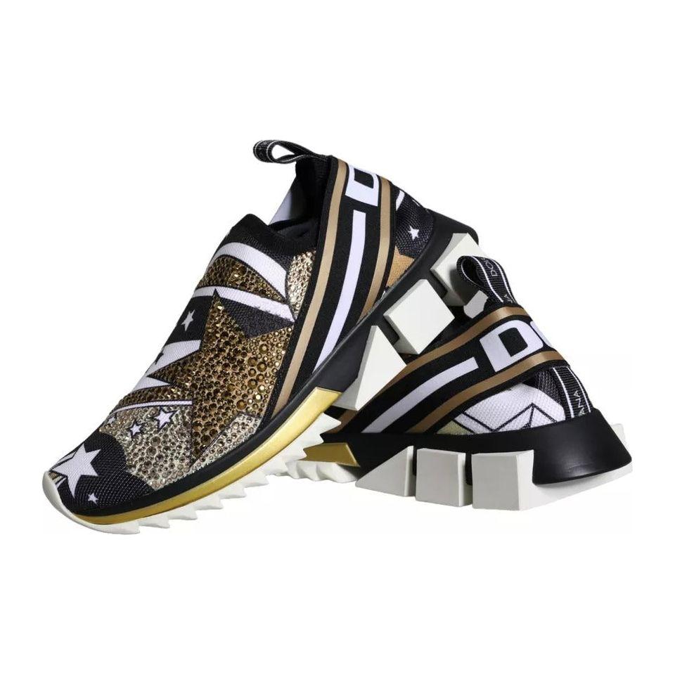 Dolce & Gabbana Multicolor Comet Star Print Sorrento Sneakers Shoes Dolce & Gabbana Light Gray