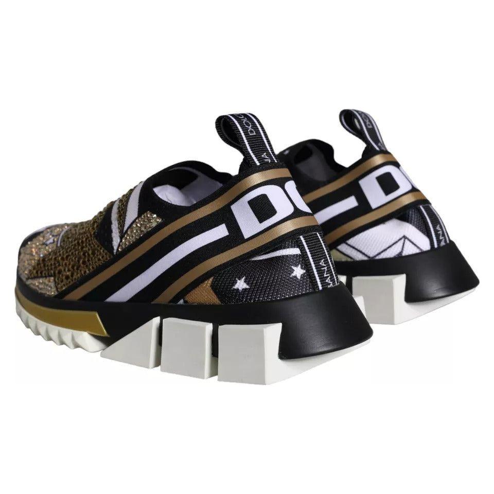 Dolce & Gabbana Multicolor Comet Star Print Sorrento Sneakers Shoes Dolce & Gabbana Light Gray