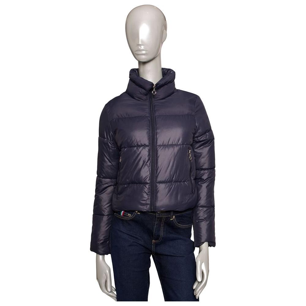 Baldinini Trend Blue Polyester Women Jacket Baldinini Trend Dark Slate Gray
