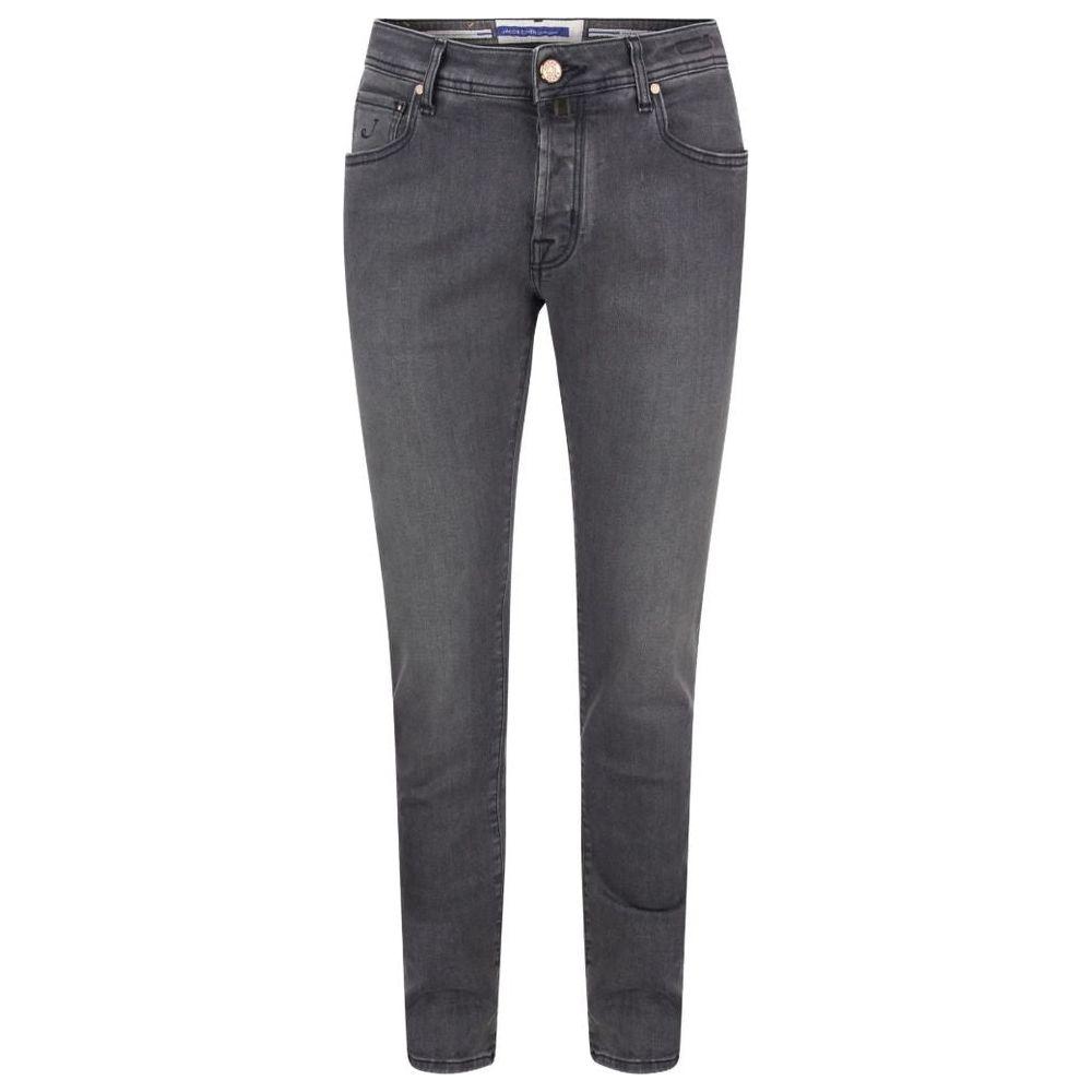 Jacob Cohen Gray Cotton Jeans & Pant Jacob Cohen Dark Slate Gray