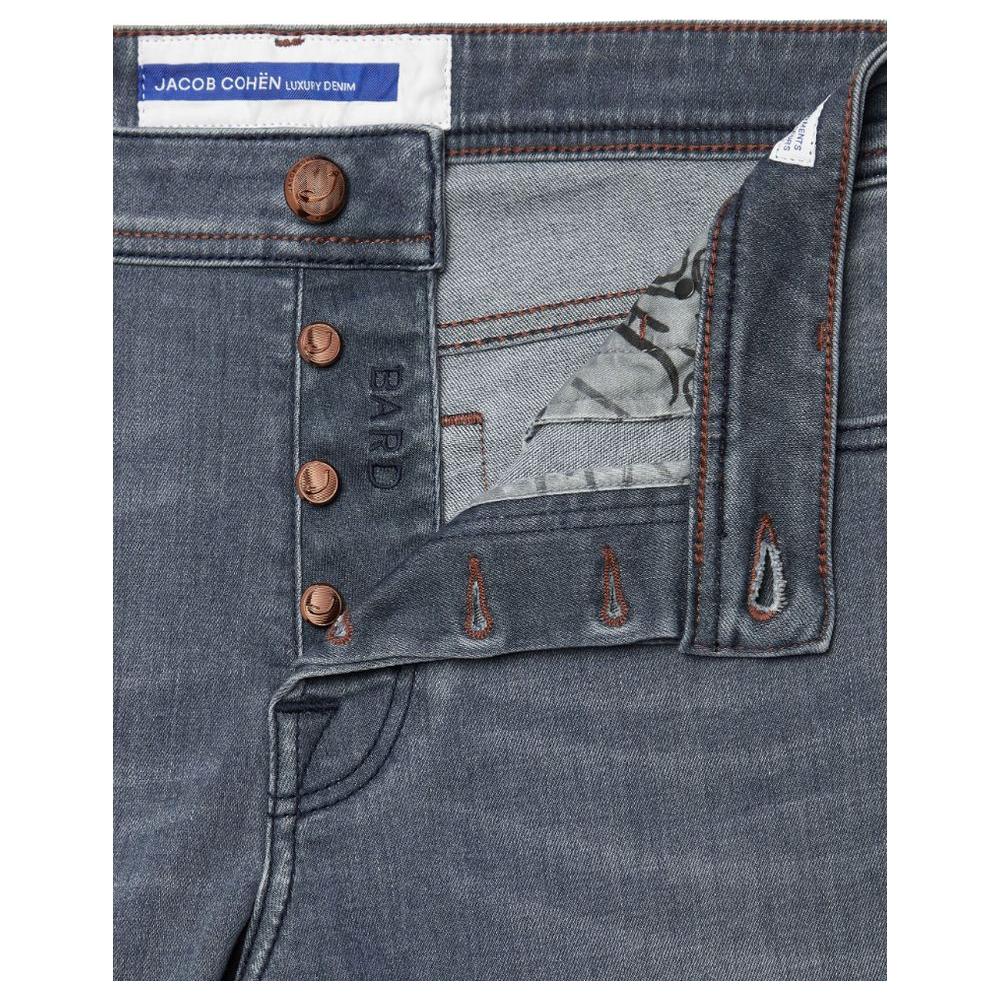 Jacob Cohen Blue Cotton Men Jeans Jacob Cohen Dim Gray