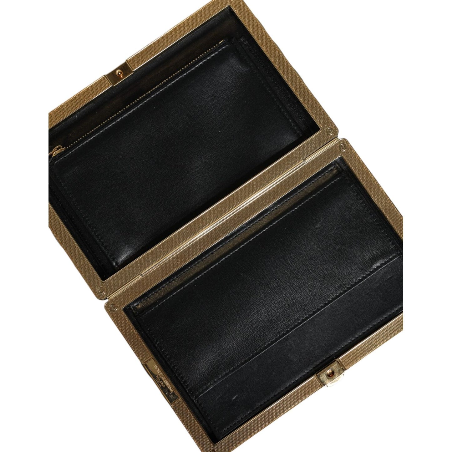 Dolce & Gabbana Bordeaux Black Velvet Gold Frame Clutch Evening Purse Bag Dolce & Gabbana Black