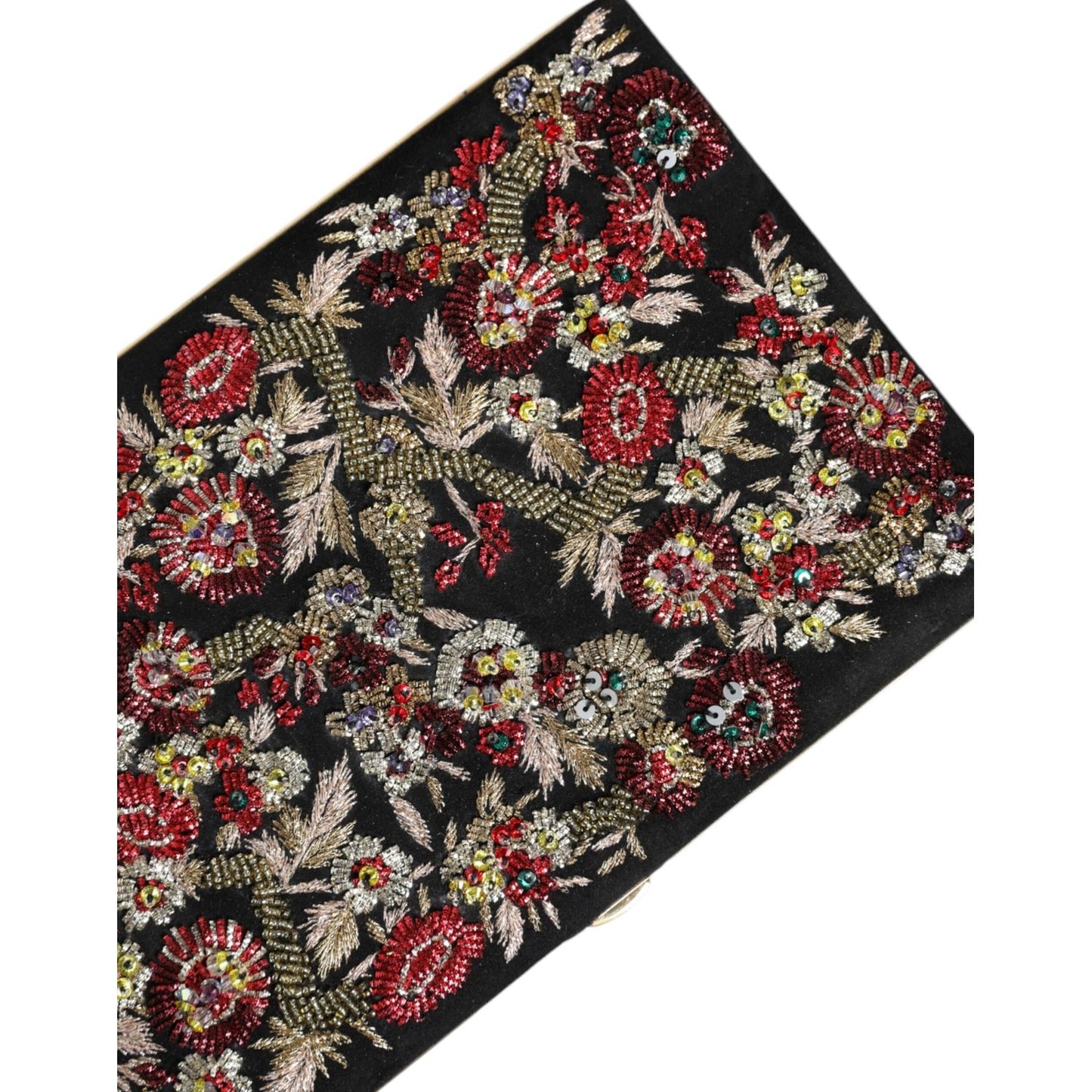 Dolce & Gabbana Multicolor Floral Gold Frame Clutch Evening Purse Bag Dolce & Gabbana Dark Slate Gray