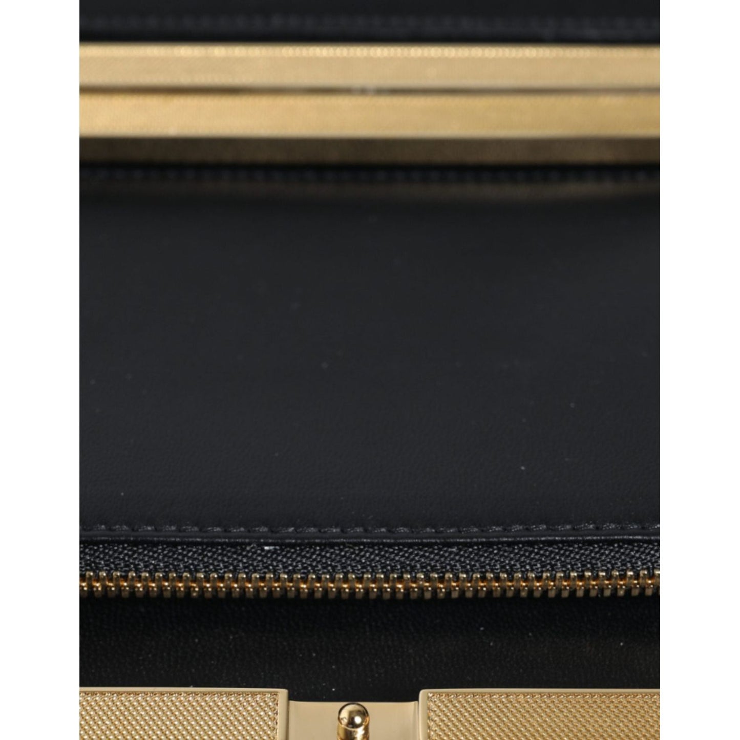 Dolce & Gabbana Multicolor Floral Gold Frame Clutch Evening Purse Bag Dolce & Gabbana Black