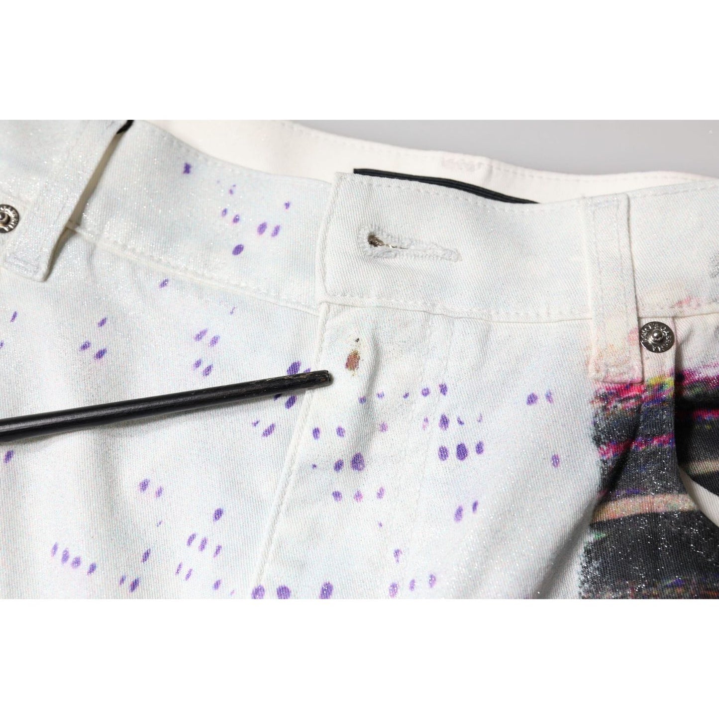 Dolce & Gabbana Multicolor Cotton Stretch High Waist Denim Jeans Dolce & Gabbana Light Gray