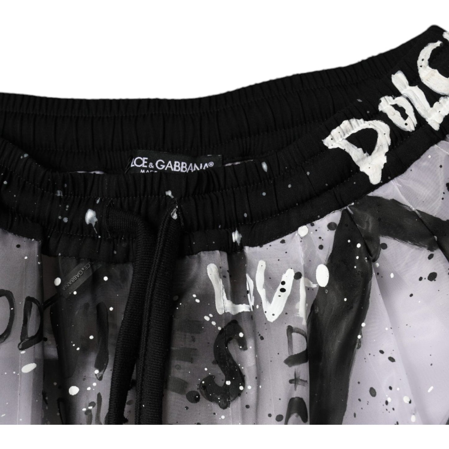 Dolce & Gabbana White See Through Logo Cropped Cargo Pants Dolce & Gabbana Gray
