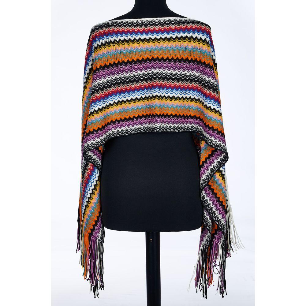 Missoni Multicolor Wool Women Poncho Missoni Lavender