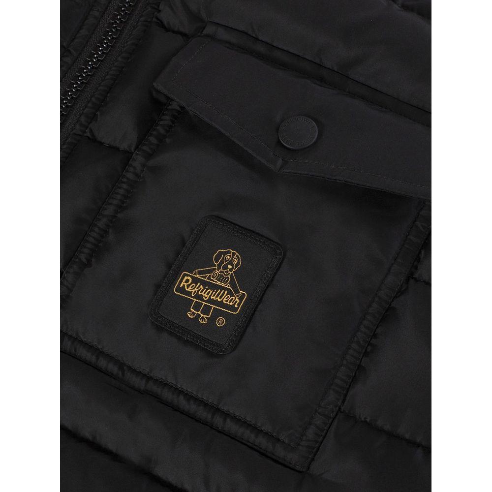 Refrigiwear Black Nylon Men Jacket Refrigiwear Black