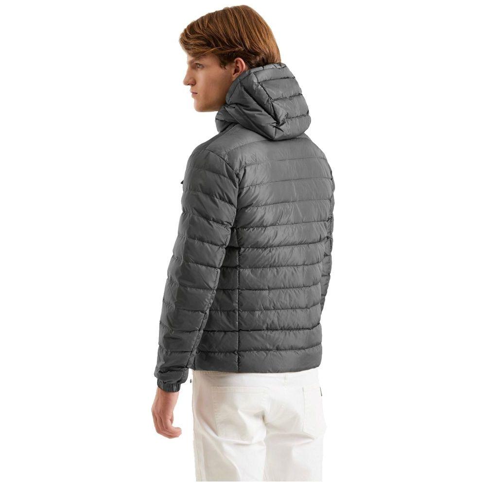Refrigiwear Gray Nylon Men Jacket Refrigiwear Dim Gray