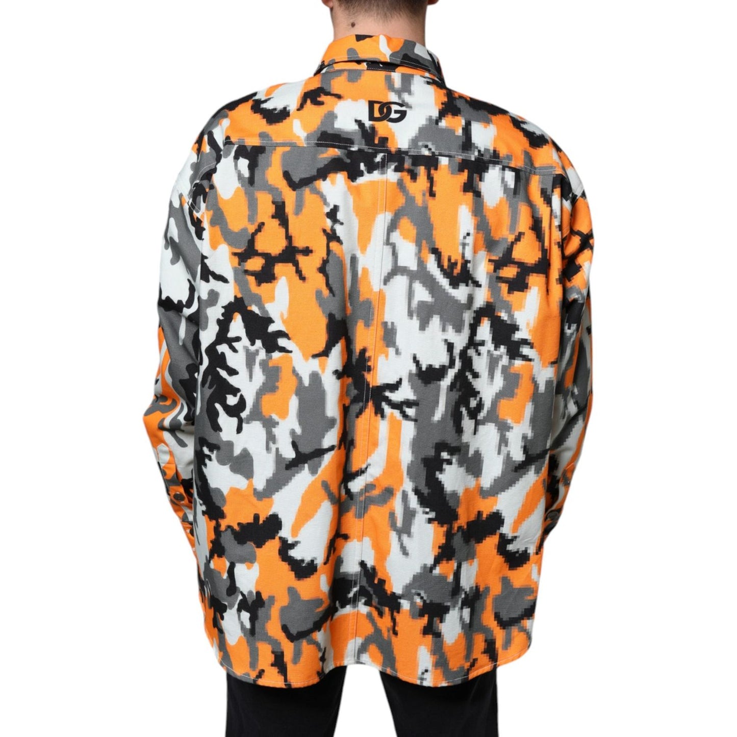 Dolce & Gabbana Multicolor Camouflage Cotton Denim Collared Jacket Dolce & Gabbana Rosy Brown