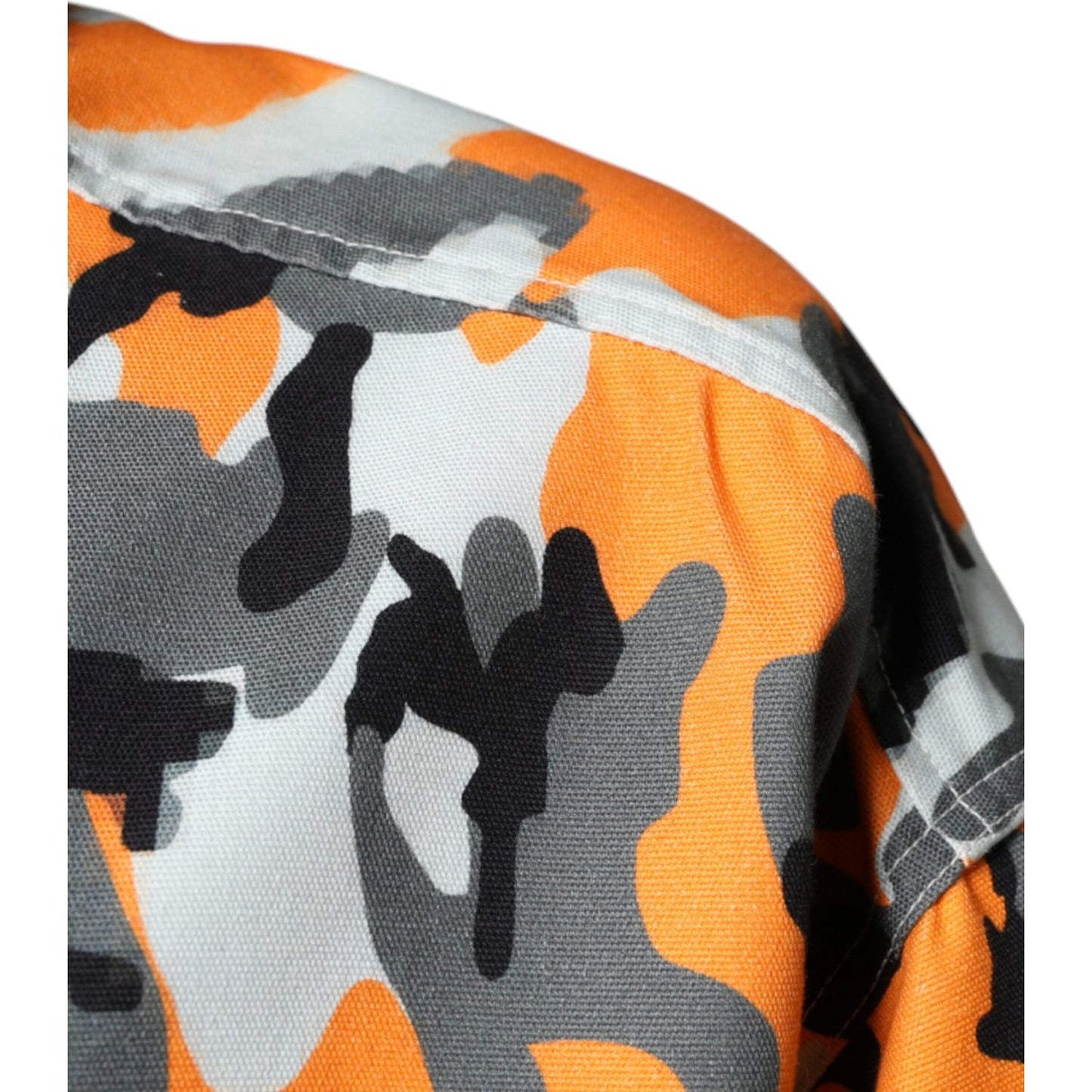 Dolce & Gabbana Multicolor Camouflage Cotton Denim Collared Jacket Dolce & Gabbana Dim Gray