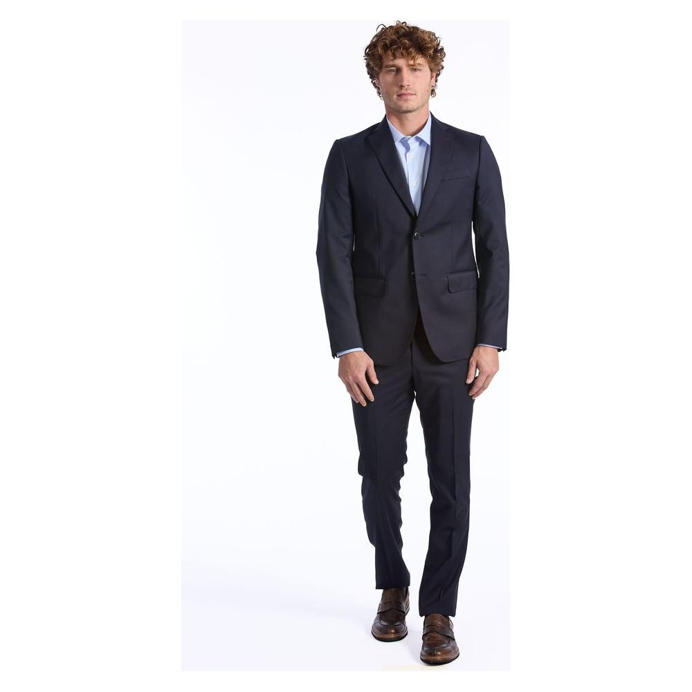 Baldinini Trend Blue Wool Men Suit Baldinini Trend Dark Slate Gray