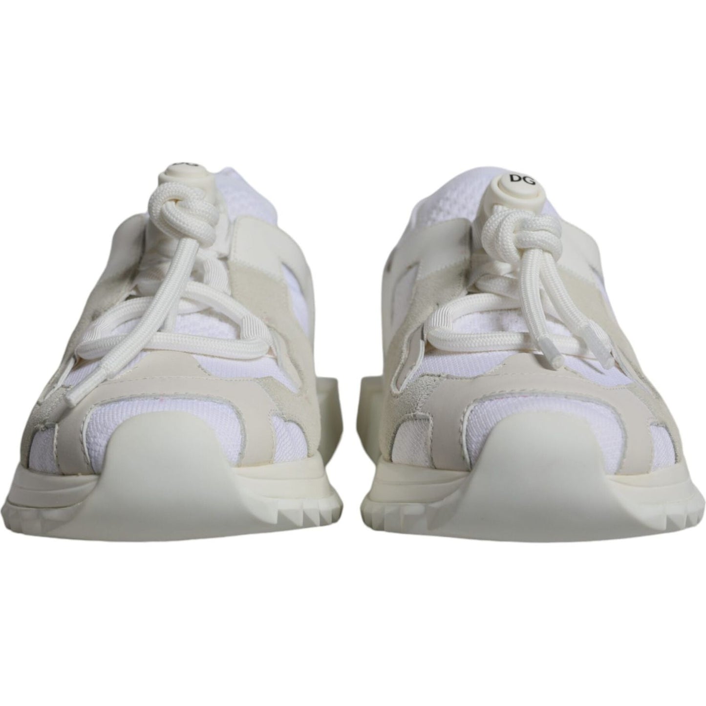 Dolce & Gabbana White Mesh Sorrento Trekking Sneakers Shoes Dolce & Gabbana Gray