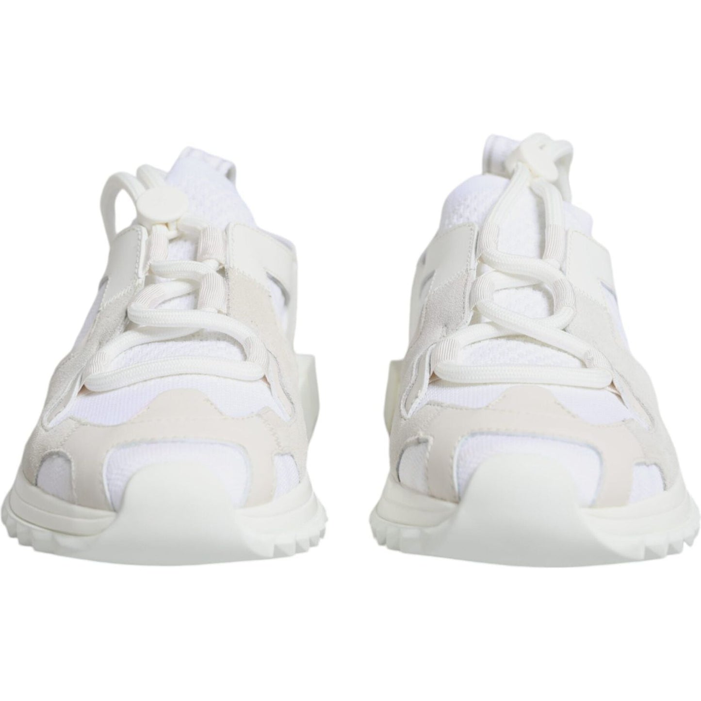 Dolce & Gabbana White Mesh Sorrento Trekking Sneakers Shoes Dolce & Gabbana Light Gray